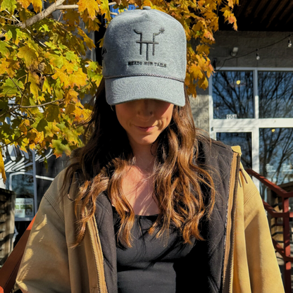 Grey Wash Logo 5 Panel Trucker Hat
