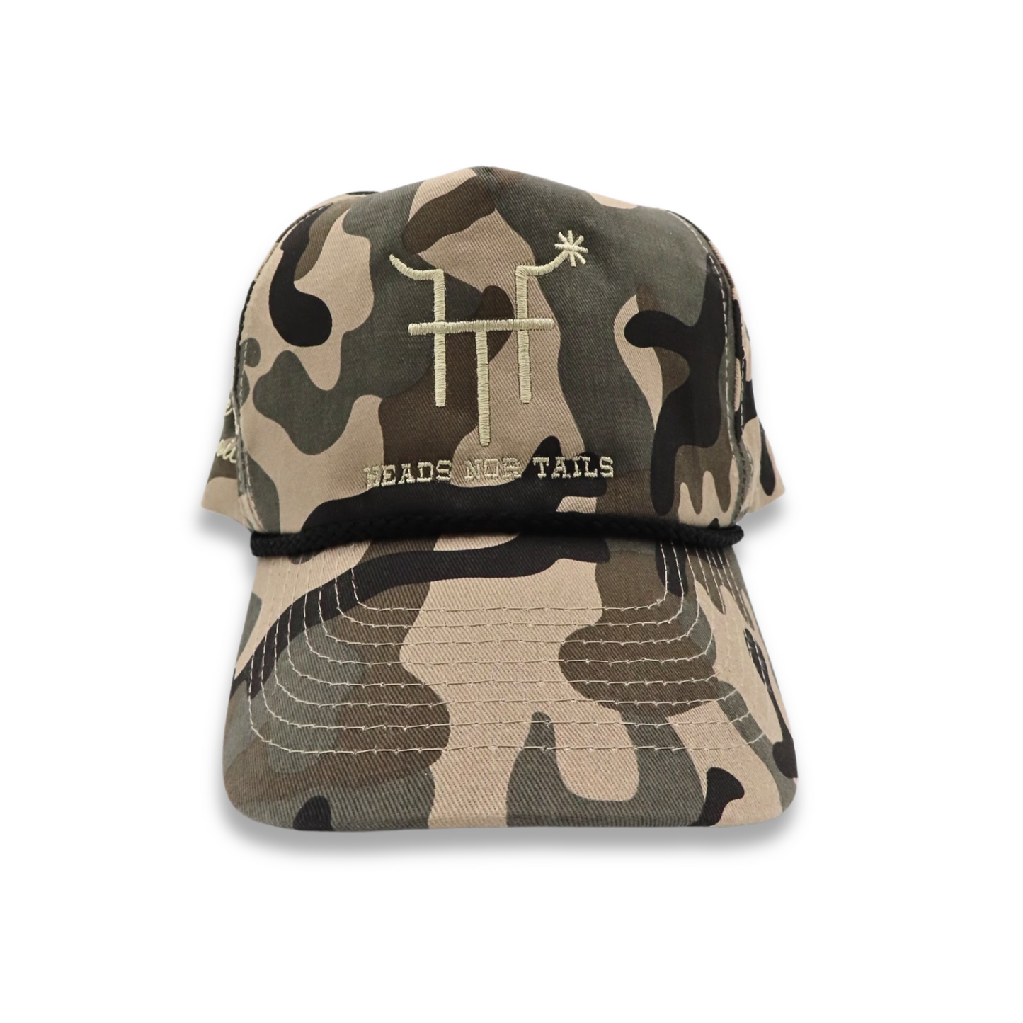 Camo Logo 5 Panel Trucker Hat