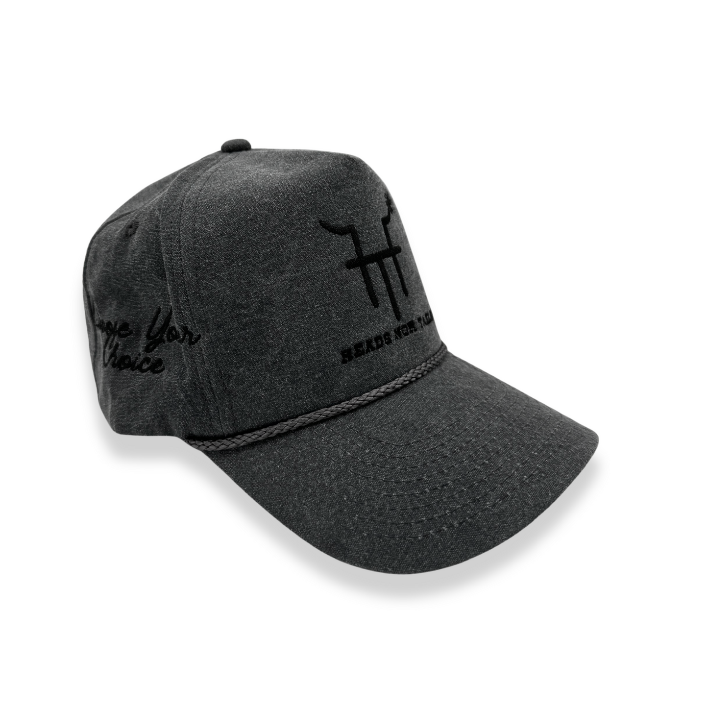 Grey Wash Logo 5 Panel Trucker Hat