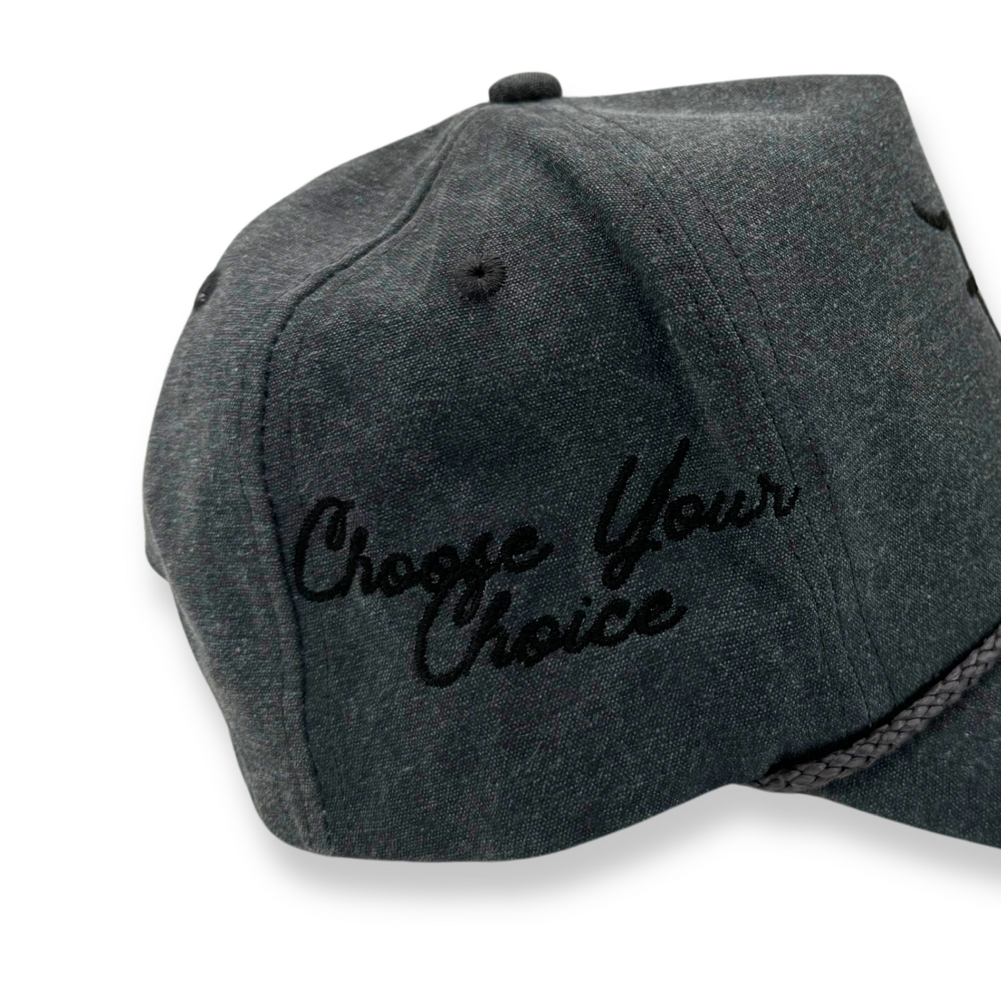 Grey Wash Logo 5 Panel Trucker Hat