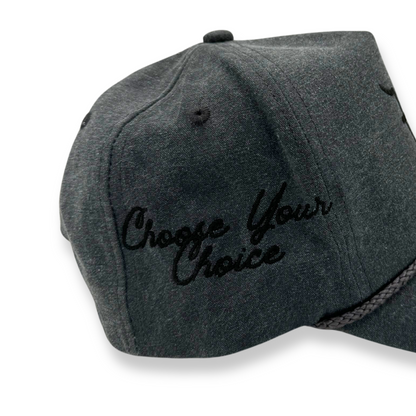 Grey Wash Logo 5 Panel Trucker Hat