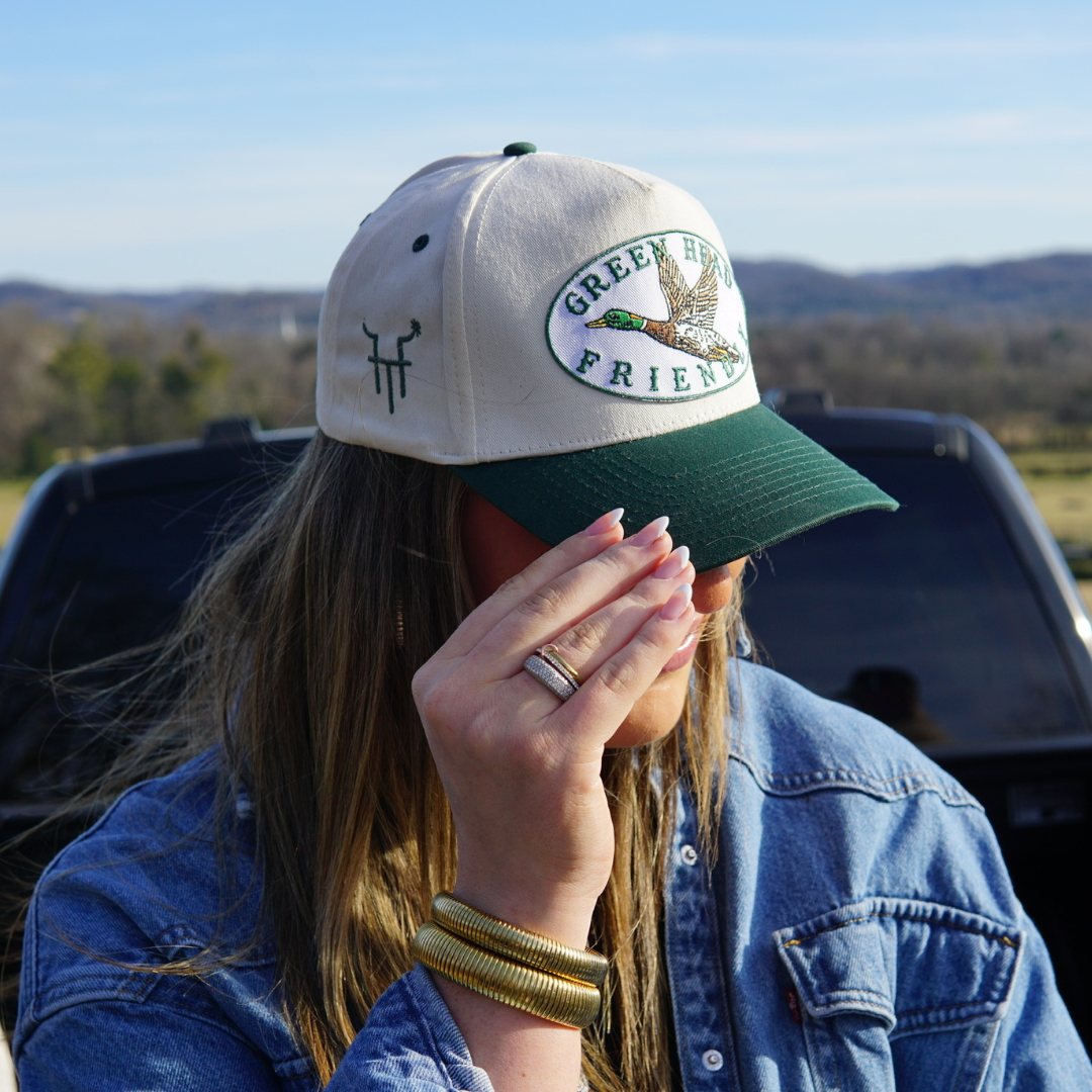 Green Head Friendly Two-Tone Trucker Hat