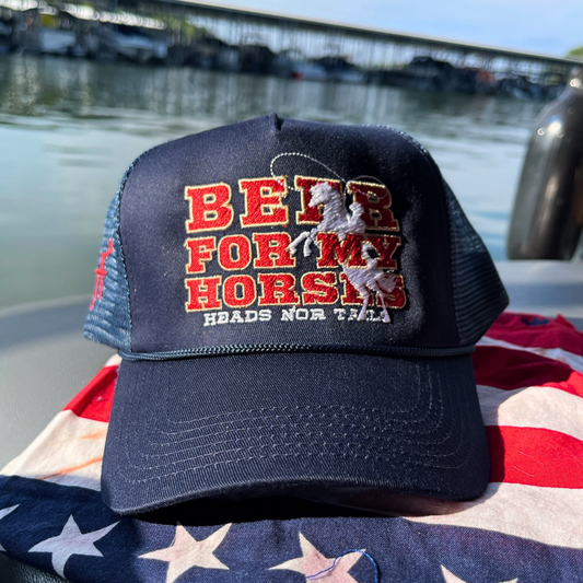 Beer & Horses 5 Panel Trucker Hat